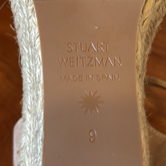 Stuart Weitzman Suede and Jute Sandals - Picture 4 of 4